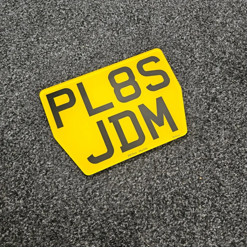 Taper v1 7 character motorcycle number plate