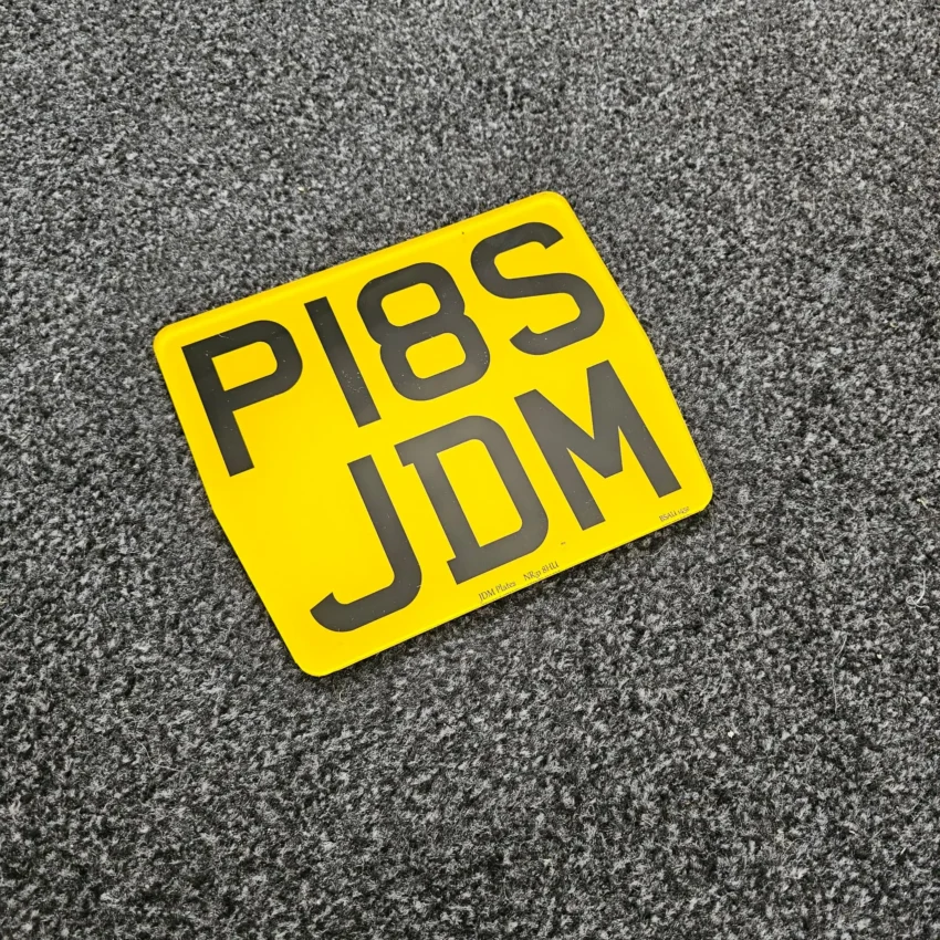 Taper v1 7 character with number 1 motorcycle number plate