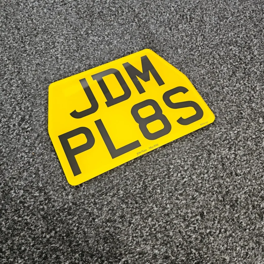 Taper v2 7 character motorcycle number plate