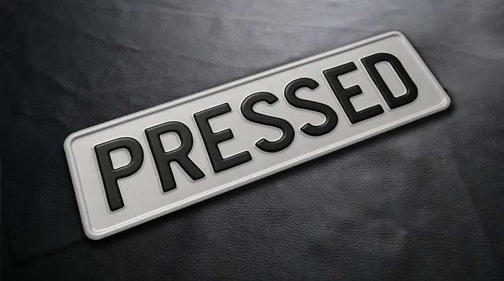 Pressed Metal Number Plates