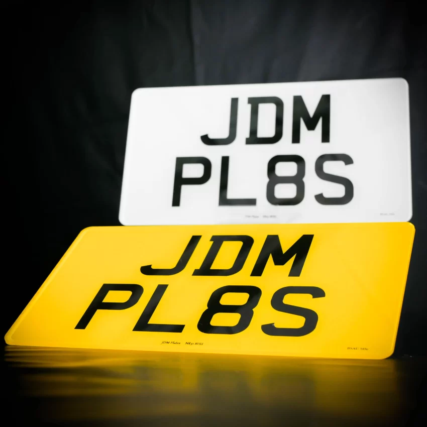 printed import number plates